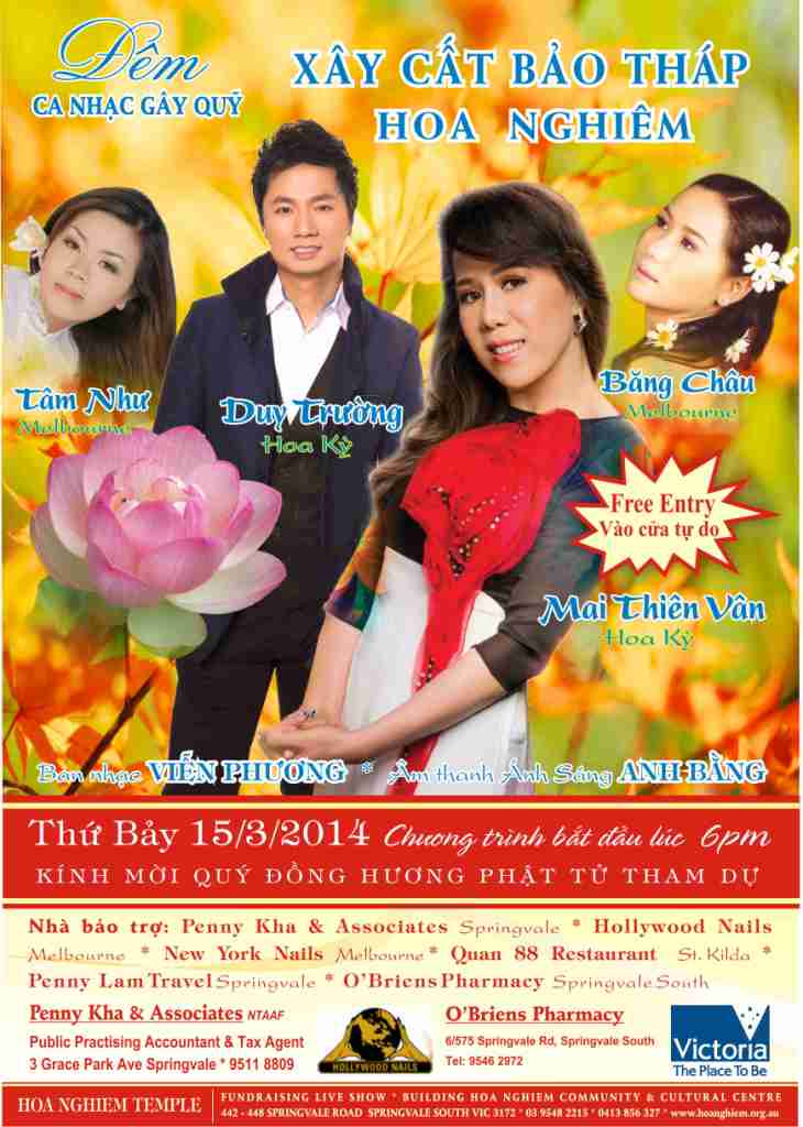 Đại Nhạc Hội Gây Quỹ Xây Tháp 15/3/2014